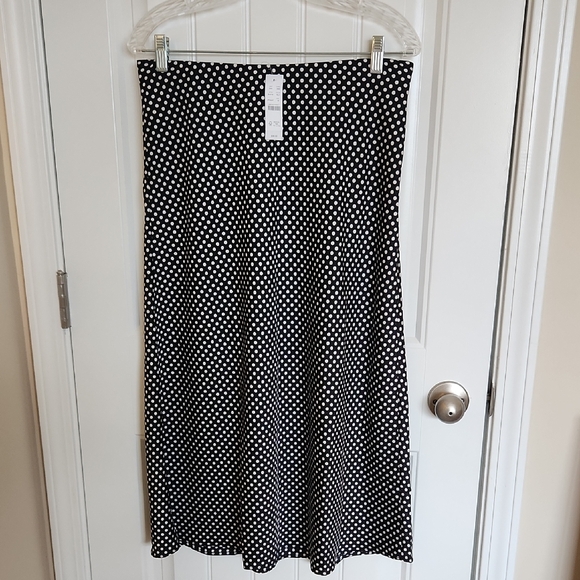 Dresses & Skirts - J Crew Polka Dot Black & White Slip Skirt